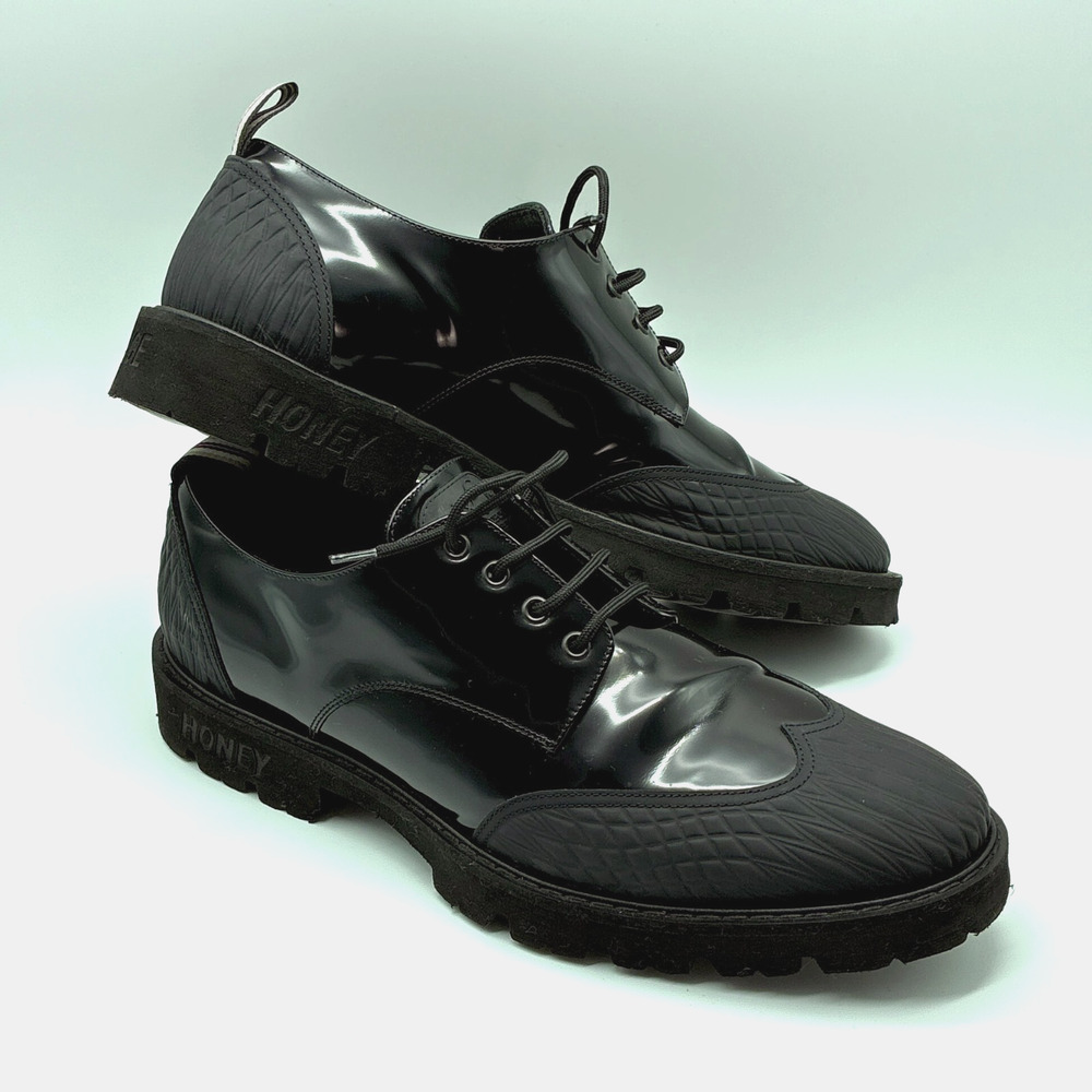 Ping x Hideoki Shoes Mens 14 Black That's Nice Honey Wingtip Luxury Golf Italy